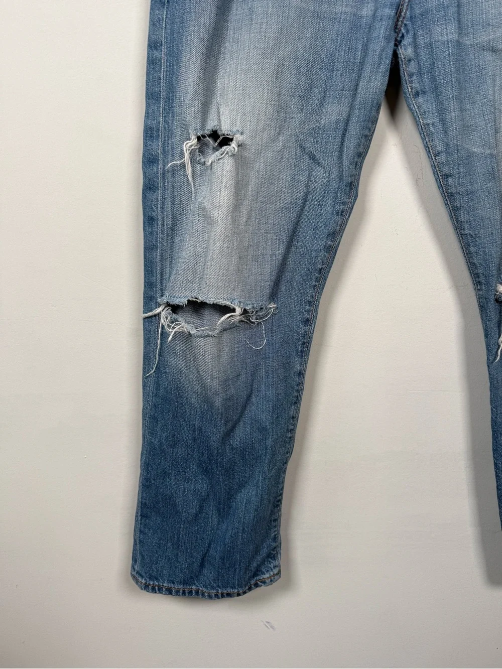 AG Adriano Goldschmied Ex Boyfriend Jeans w/Heavy Distressing, Size 29R